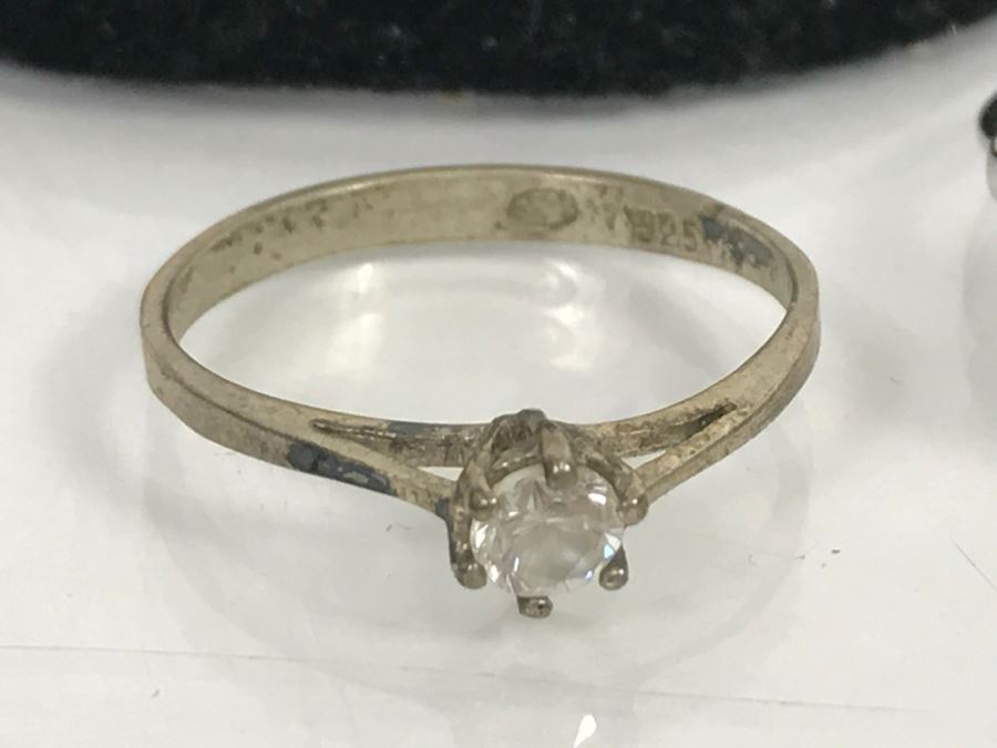 JUST ADDED - Assorted Collection Of (8) Women's Rings - Some Sterling Silver And Rolled Gold Rings [Photo 6]