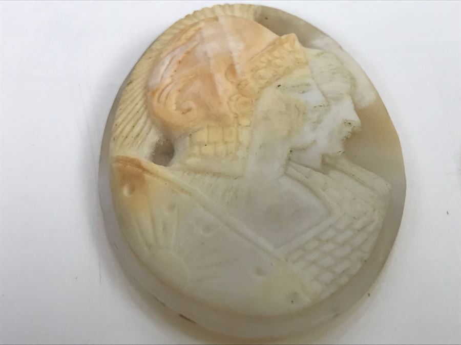 JUST ADDED - Pair Of Carved Shell Cameos - Larger Is Signed 6.2g [Photo 6]