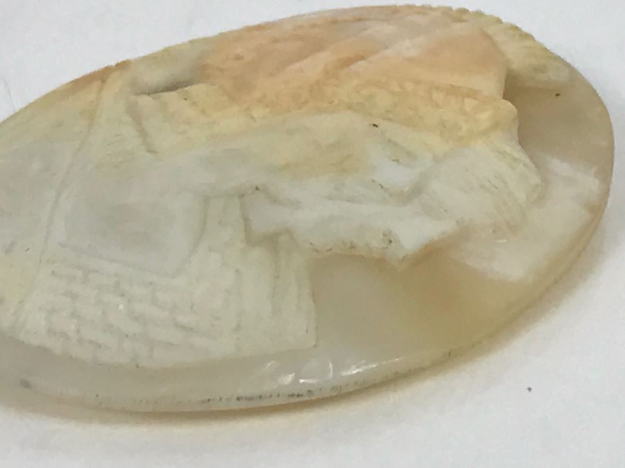JUST ADDED - Pair Of Carved Shell Cameos - Larger Is Signed 6.2g [Photo 9]