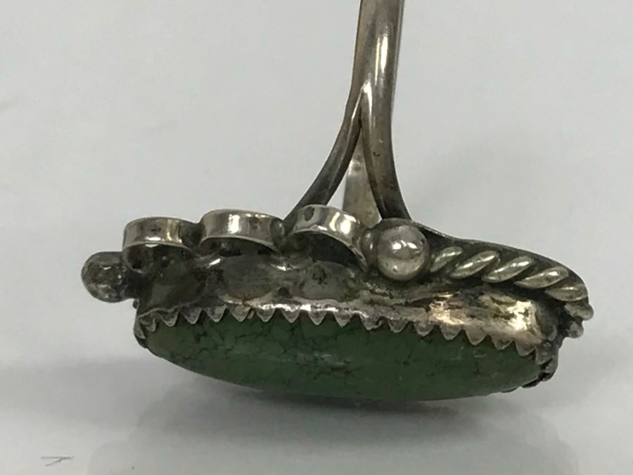 JUST ADDED - Large Sterling Silver Turquoise Ring 4.1g [Photo 10]