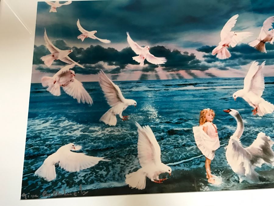 JUST ADDED - 1950s High Profile European Italian Actress Luigina 'Gina' Lollobrigida Hand Signed Digitally Enhanced Photograph Art Piece In Frame 26'W X 21'H [Photo 8]