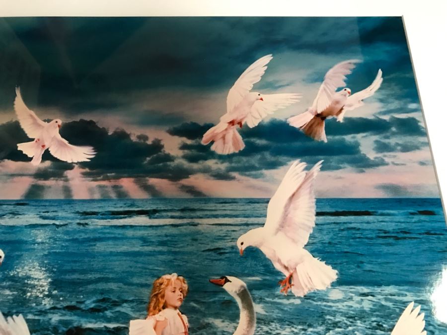 JUST ADDED - 1950s High Profile European Italian Actress Luigina 'Gina' Lollobrigida Hand Signed Digitally Enhanced Photograph Art Piece In Frame 26'W X 21'H [Photo 10]