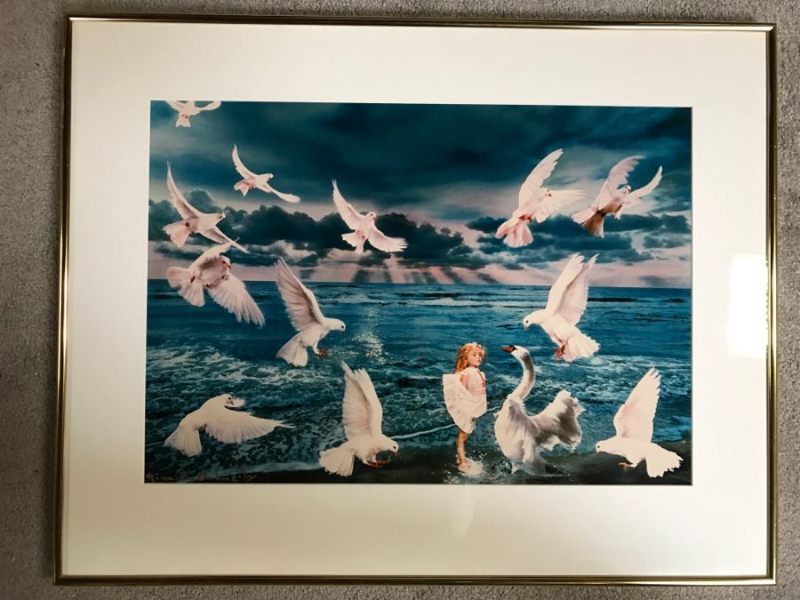 JUST ADDED - 1950s High Profile European Italian Actress Luigina 'Gina' Lollobrigida Hand Signed Digitally Enhanced Photograph Art Piece In Frame 26'W X 21'H [Photo 3]