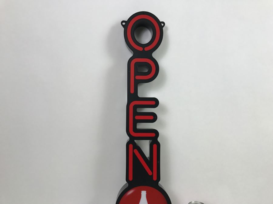 JUST ADDED - New With Opened Box Coca-Cola Vertical Open LED Sign Coke [Photo 7]