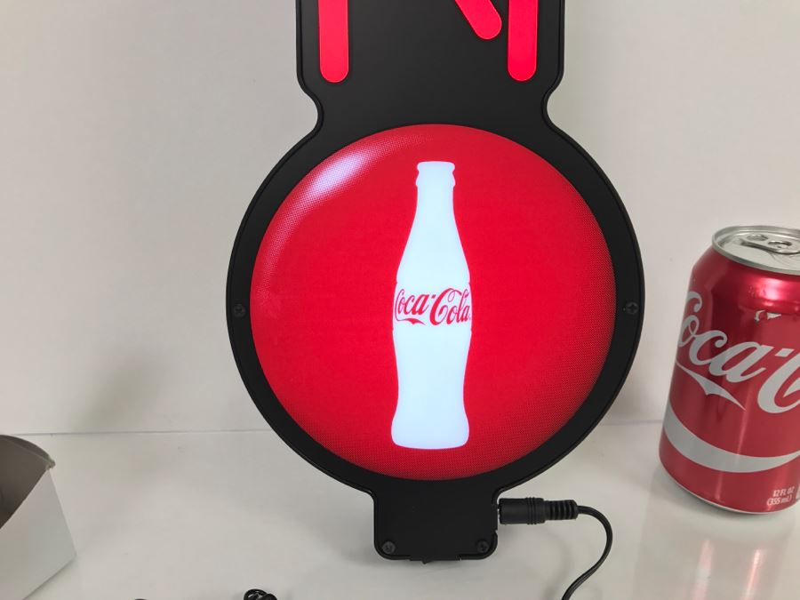 JUST ADDED - New With Opened Box Coca-Cola Vertical Open LED Sign Coke [Photo 9]