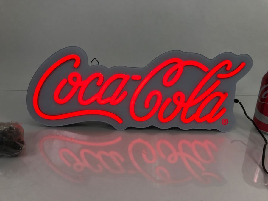 JUST ADDED - New With Opened Box Coca-Cola Mini Script LED Sign Coke [Photo 4]