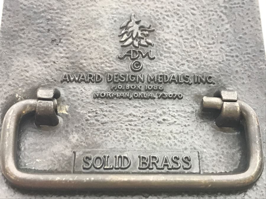 JUST ADDED - San Onofre Nuclear Station San Clemente CA Souther California Edison Brass Belt Buckle [Photo 5]