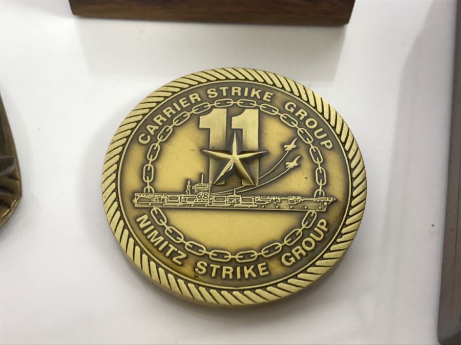 JUST ADDED - Collection Of Various Blackjack Pins, Buttons, Dunes Las Vegas One Dollar Chip, Wooden Trinket Boxes And More - See All Photos [Photo 7]