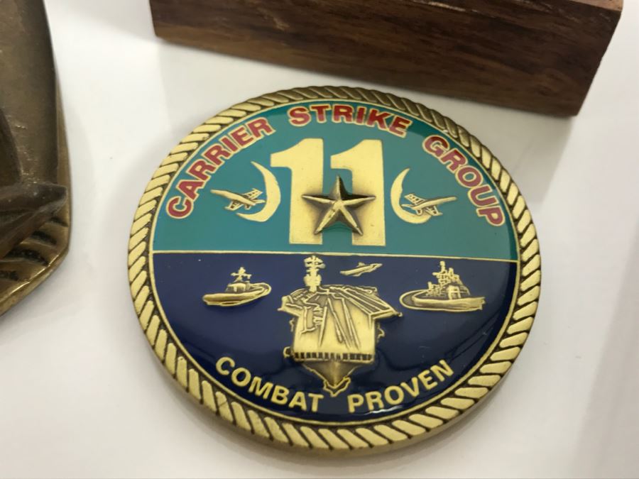 JUST ADDED - Collection Of Various Blackjack Pins, Buttons, Dunes Las Vegas One Dollar Chip, Wooden Trinket Boxes And More - See All Photos [Photo 6]