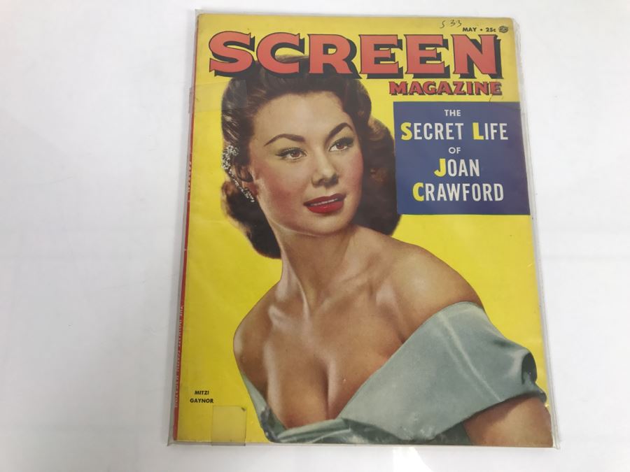 JUST ADDED - Screen Magazine Secret Life Of Joan Crawford May 1954 [Photo 1]