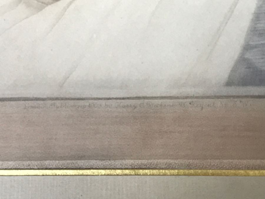 JUST ADDED - Old Portrait Engraving In Vintage Frame [Photo 9]