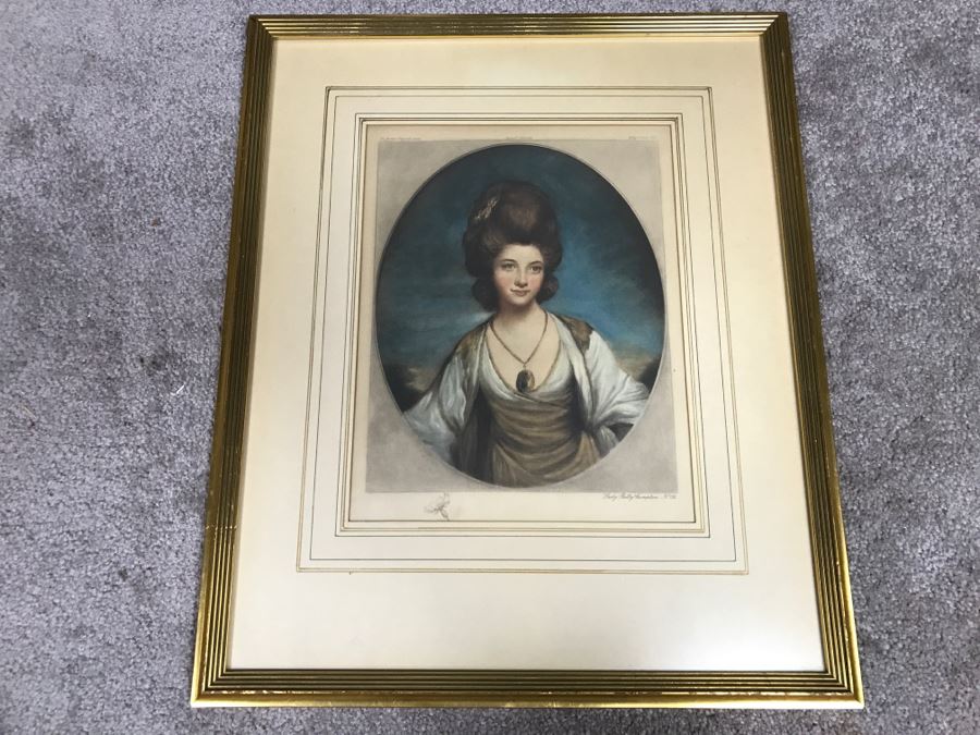 JUST ADDED - Framed Print Portrait Of Lady Betty Campton 15' X 18'