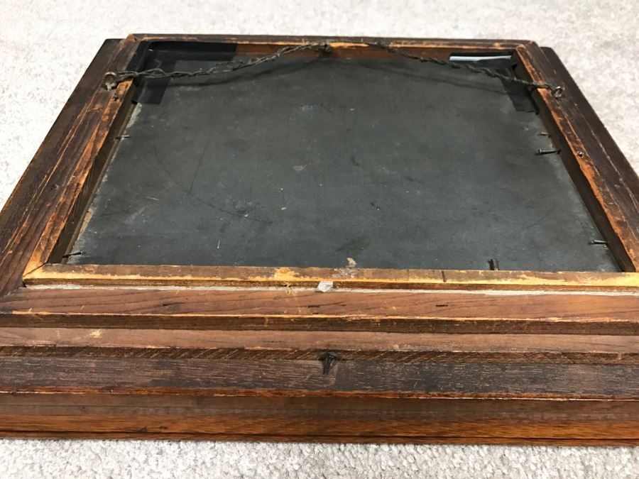 JUST ADDED - Original Oil Painting Of Winter Scene Unknow Artist In Antique Frame 14' X 12' [Photo 14]