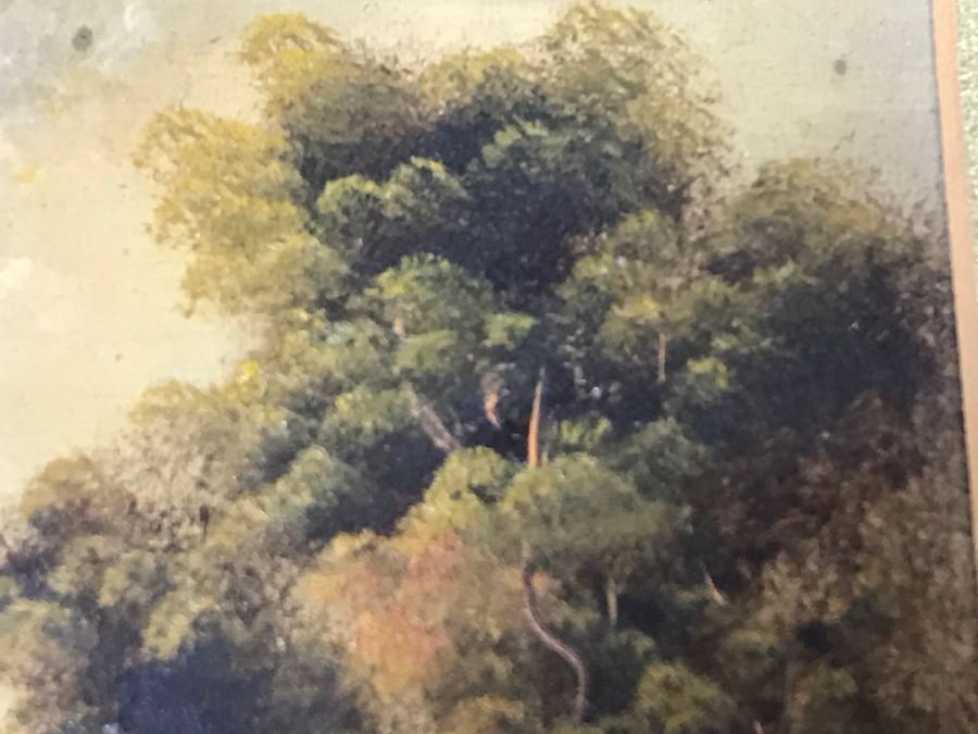 JUST ADDED - Small Original Plein Air Oil Painting By Jan Holt In Vintage Frame 8' X 9.5'H [Photo 9]