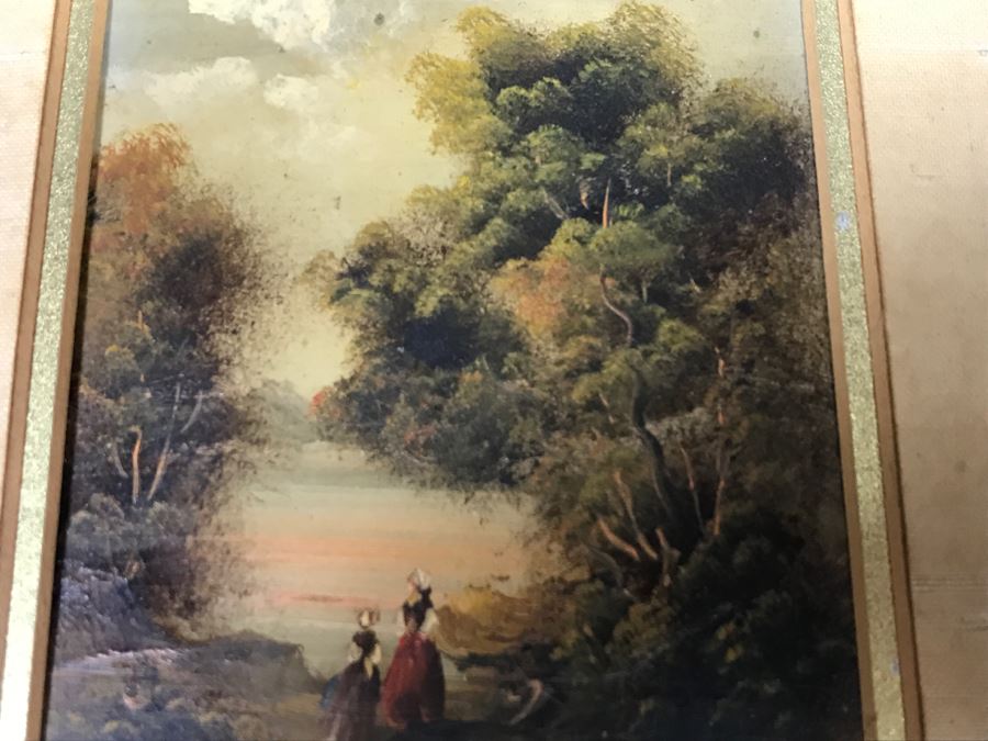 JUST ADDED - Small Original Plein Air Oil Painting By Jan Holt In Vintage Frame 8' X 9.5'H [Photo 7]