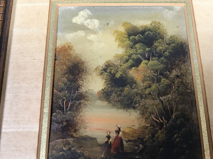 JUST ADDED - Small Original Plein Air Oil Painting By Jan Holt In Vintage Frame 8' X 9.5'H [Photo 5]