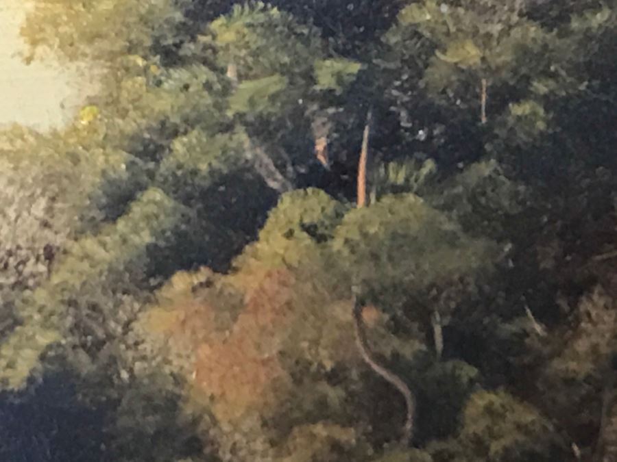 JUST ADDED - Small Original Plein Air Oil Painting By Jan Holt In Vintage Frame 8' X 9.5'H [Photo 11]