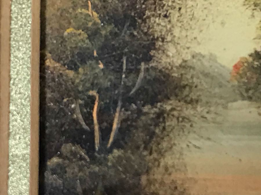 JUST ADDED - Small Original Plein Air Oil Painting By Jan Holt In Vintage Frame 8' X 9.5'H [Photo 10]