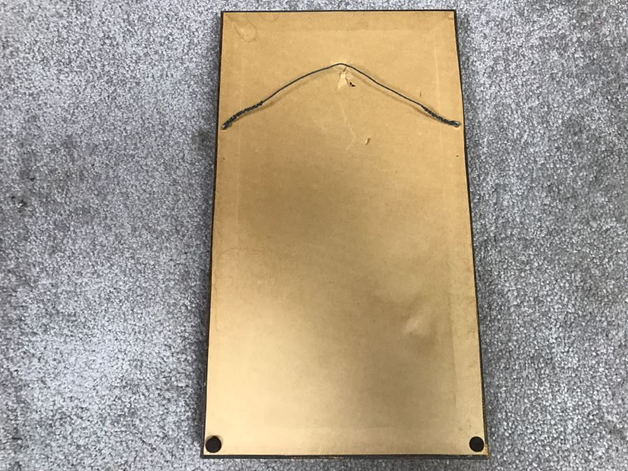 JUST ADDED - Colorful Original Oil Painting Of Woman In Field Picking Flowers In Vintage Frame Unknown Artist 7.5' X 13' [Photo 6]