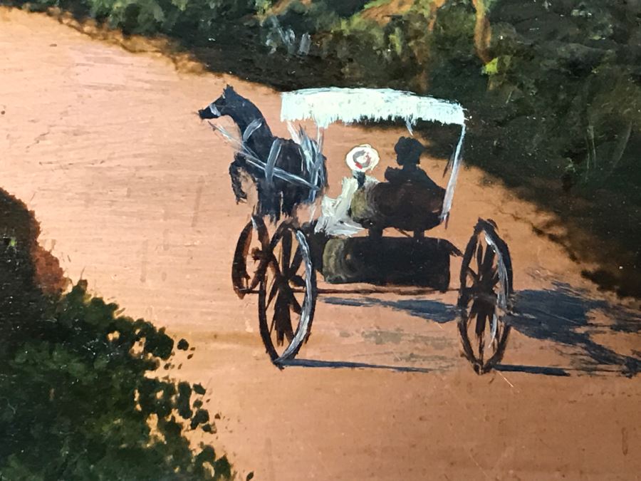 JUST ADDED - Hand Painted Painting On Copper By Ramirez 12' X 9' [Photo 4]