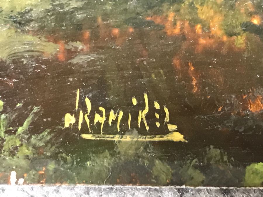JUST ADDED - Hand Painted Painting On Copper By Ramirez 12' X 9' [Photo 3]