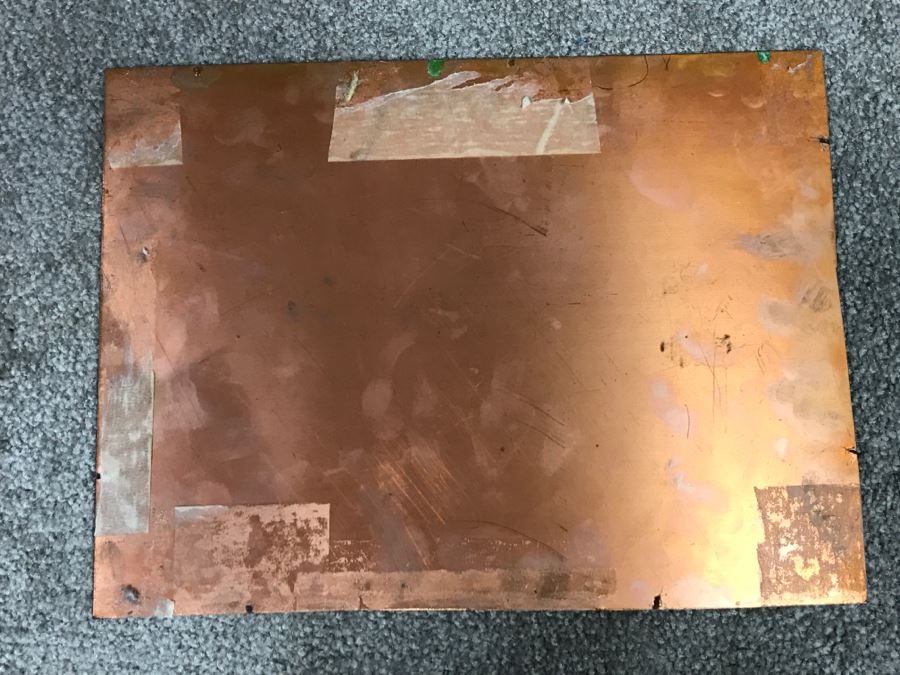 JUST ADDED - Hand Painted Painting On Copper By Ramirez 12' X 9' [Photo 8]