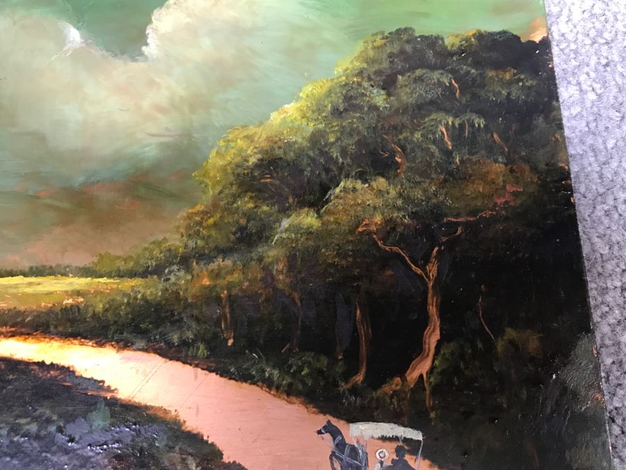 JUST ADDED - Hand Painted Painting On Copper By Ramirez 12' X 9' [Photo 5]