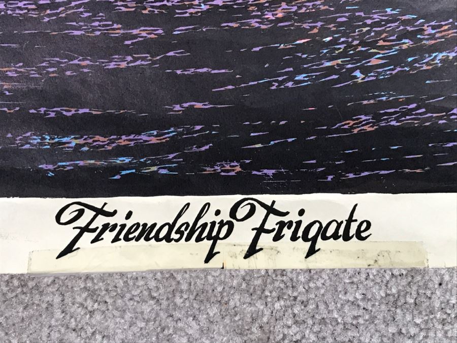 JUST ADDED - Vintage 1970 Hippie Peace Poster Titled 'Friendship Frigate' [Photo 8]
