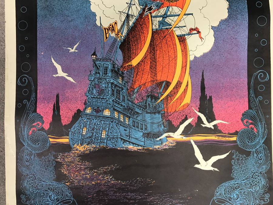 JUST ADDED - Vintage 1970 Hippie Peace Poster Titled 'Friendship Frigate' [Photo 5]