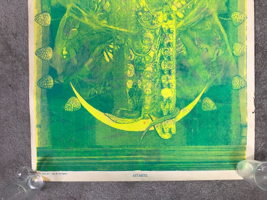 JUST ADDED - Vintage 1960's Psychedelic Poster Titled 'ASTARTE' [Photo 5]