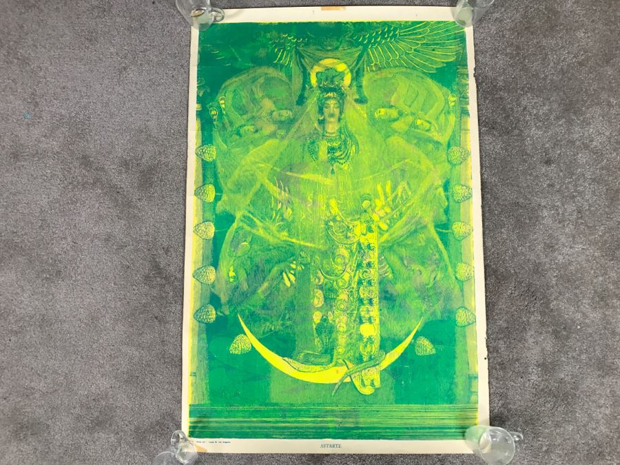 JUST ADDED - Vintage 1960's Psychedelic Poster Titled 'ASTARTE' [Photo 2]
