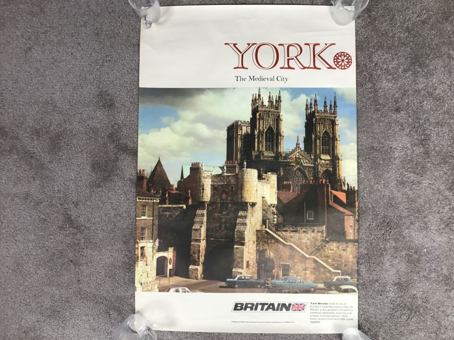 JUST ADDED - Vintage Britain YORK The Medieval City Travel Poster