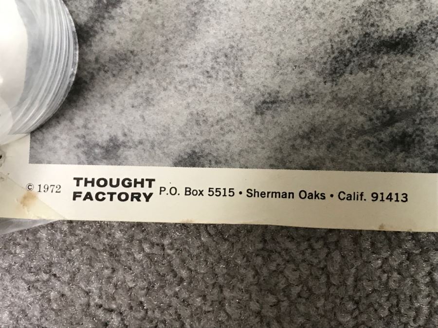 JUST ADDED - Vintage 1972 B&W Motorcycle Racing Poster Photographer Richard H. Creed Thought Factory [Photo 6]