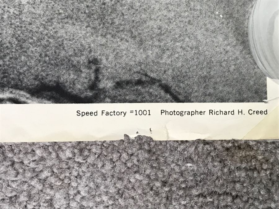 JUST ADDED - Vintage 1972 B&W Motorcycle Racing Poster Photographer Richard H. Creed Thought Factory [Photo 5]