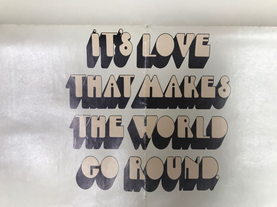JUST ADDED - Vintage Beatles Poster 'It's Love That Makes The World Go Round.' Campus Book Club PG176 [Photo 3]