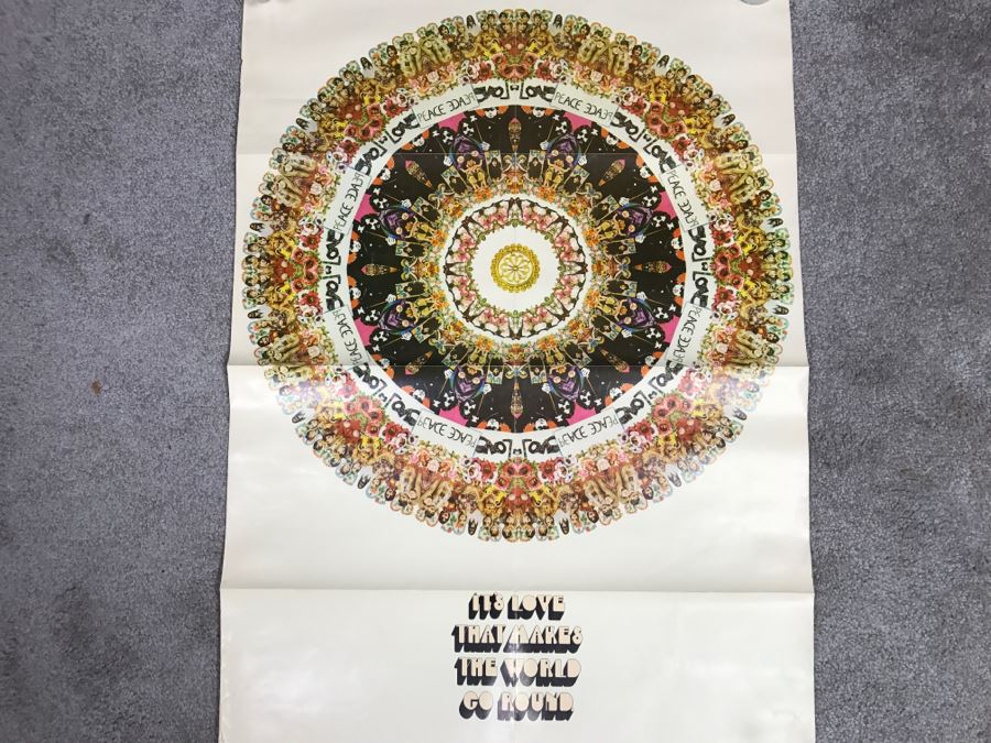 JUST ADDED - Vintage Beatles Poster 'It's Love That Makes The World Go Round.' Campus Book Club PG176 [Photo 2]