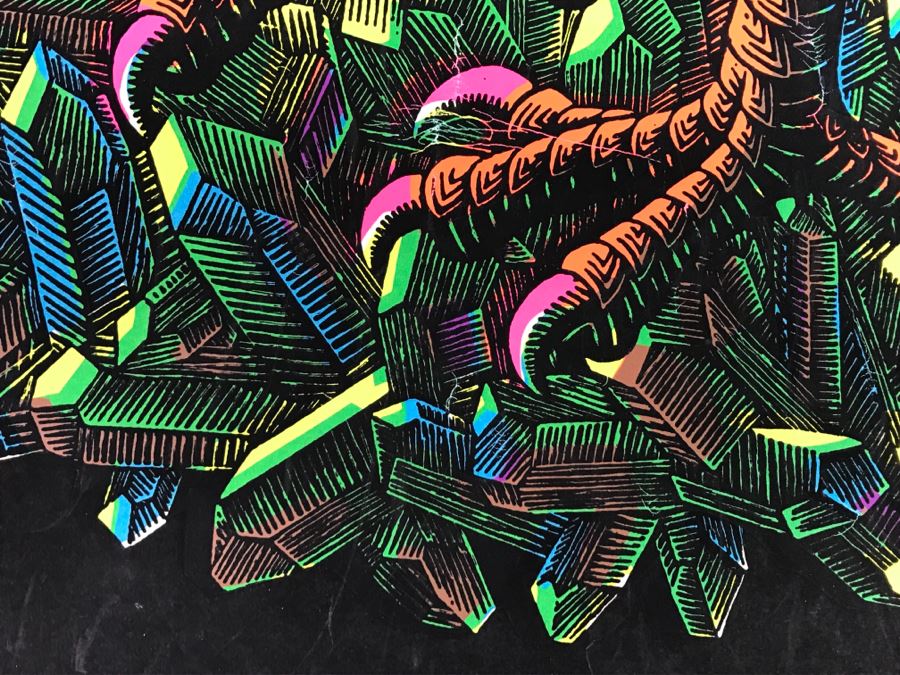 JUST ADDED - Vintage Psychedelic Dragon Poster Engraving By M.C. Escher [Photo 8]