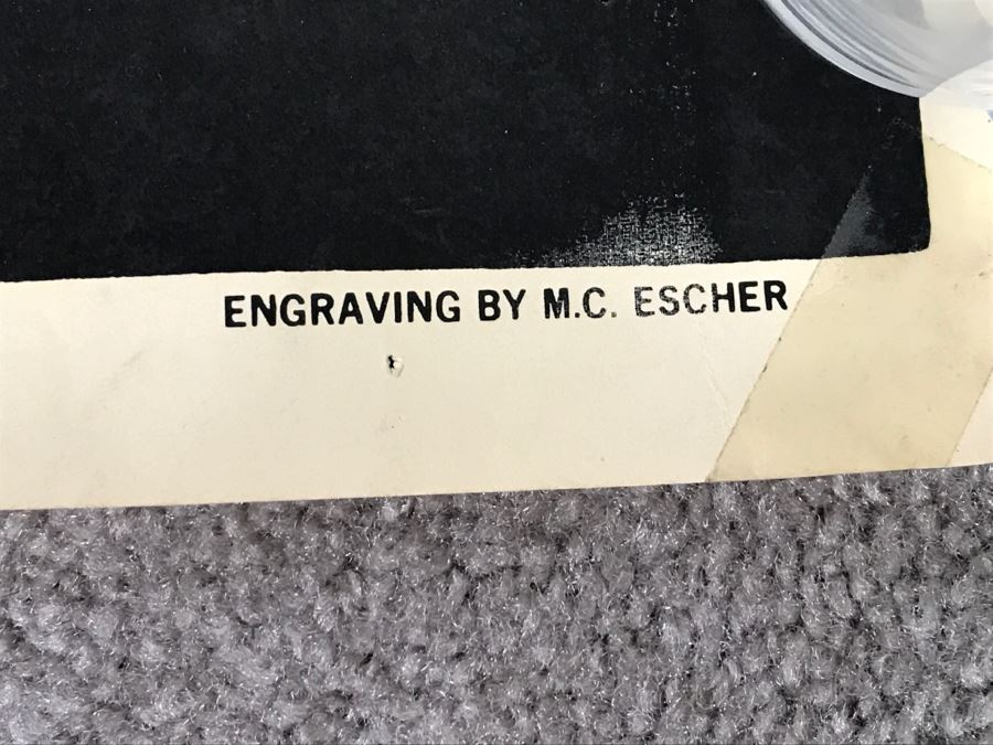 JUST ADDED - Vintage Psychedelic Dragon Poster Engraving By M.C. Escher [Photo 13]