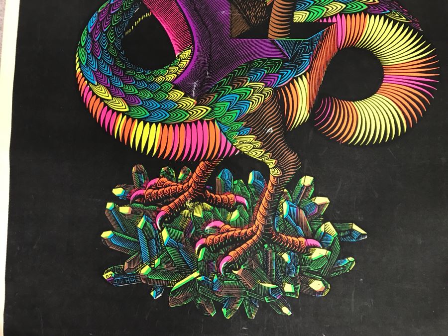 JUST ADDED - Vintage Psychedelic Dragon Poster Engraving By M.C. Escher [Photo 6]