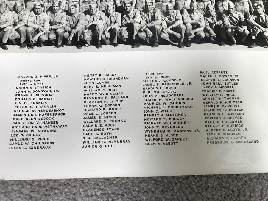 JUST ADDED - Group Photo Of Class 42-I Aviation Cadet Detachment Victorville Army Flying School July 28, 1942 [Photo 11]