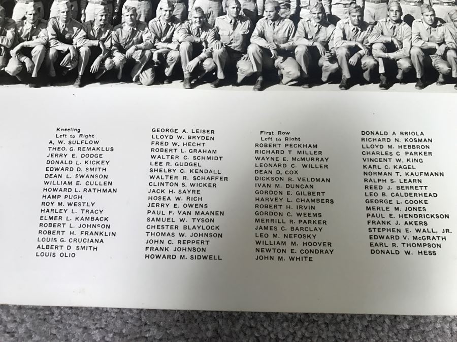 JUST ADDED - Group Photo Of Class 42-I Aviation Cadet Detachment Victorville Army Flying School July 28, 1942 [Photo 10]
