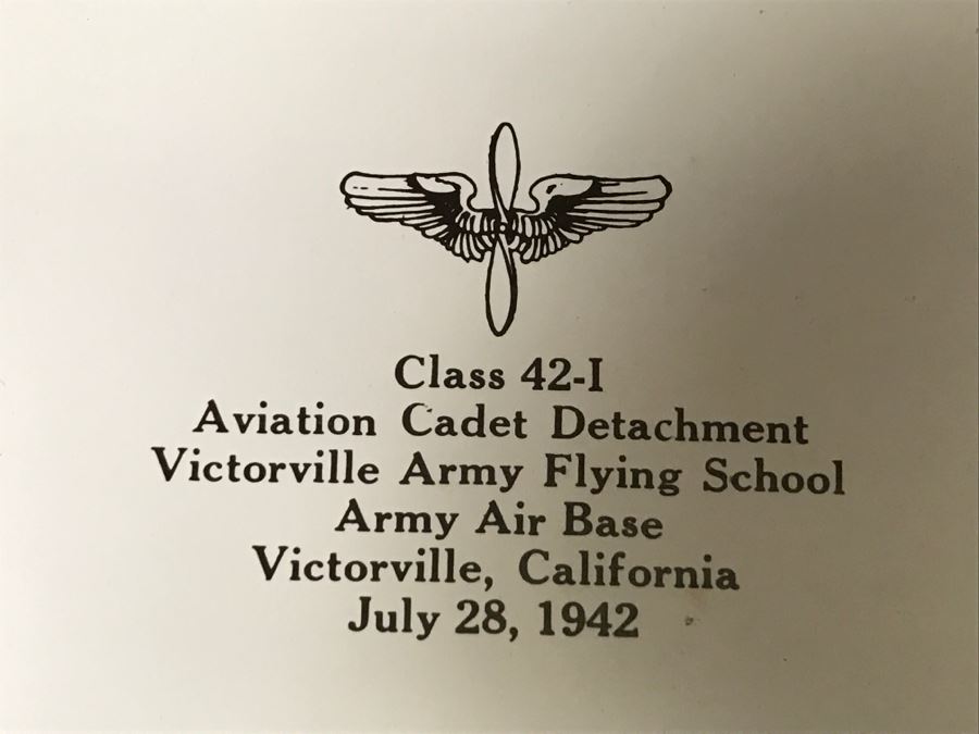 JUST ADDED - Group Photo Of Class 42-I Aviation Cadet Detachment Victorville Army Flying School July 28, 1942 [Photo 3]