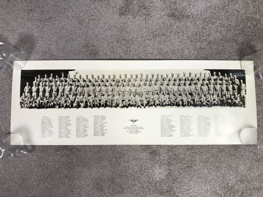 JUST ADDED - Group Photo Of Class 42-I Aviation Cadet Detachment Victorville Army Flying School July 28, 1942