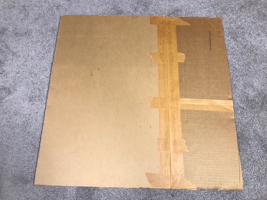 JUST ADDED - Original Abstract Painting On Paper Backed By Cardboard Hand Signed By Artist 24' X 24' [Photo 10]