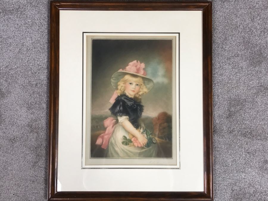 JUST ADDED - Windsor Castle H.R.H. Princess Sophia After Painting By John Hoppner Engraved In Pure Mezzotint By E.E. Milner Limited Edition 18' X 21.5' [Photo 1]