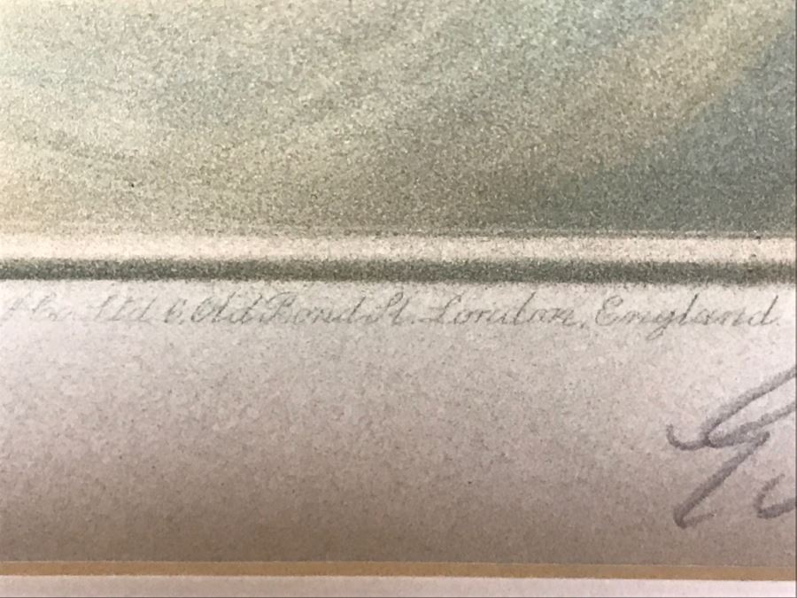 JUST ADDED - Windsor Castle H.R.H. Princess Sophia After Painting By John Hoppner Engraved In Pure Mezzotint By E.E. Milner Limited Edition 18' X 21.5' [Photo 14]