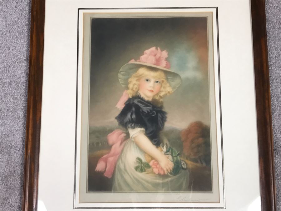 JUST ADDED - Windsor Castle H.R.H. Princess Sophia After Painting By John Hoppner Engraved In Pure Mezzotint By E.E. Milner Limited Edition 18' X 21.5' [Photo 3]
