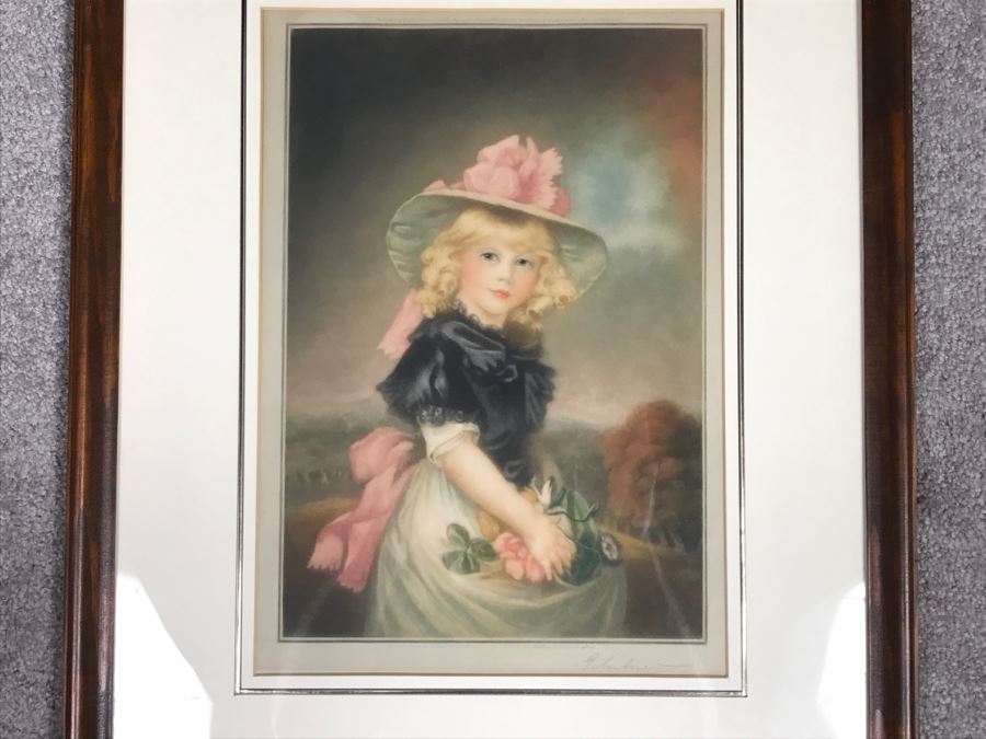 JUST ADDED - Windsor Castle H.R.H. Princess Sophia After Painting By John Hoppner Engraved In Pure Mezzotint By E.E. Milner Limited Edition 18' X 21.5' [Photo 2]