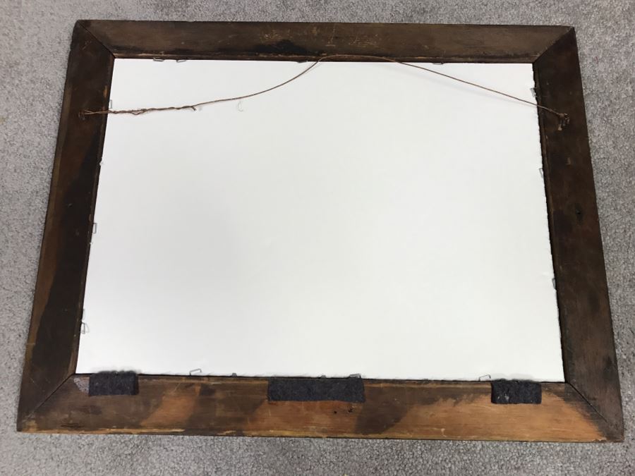 JUST ADDED - Print Titled 'The Sunshine Of His Heart' By Fred Morgan C.W. Faulkner & Co In Stunning Vintage Birds Eye Maple Frame 22' X 17' [Photo 16]