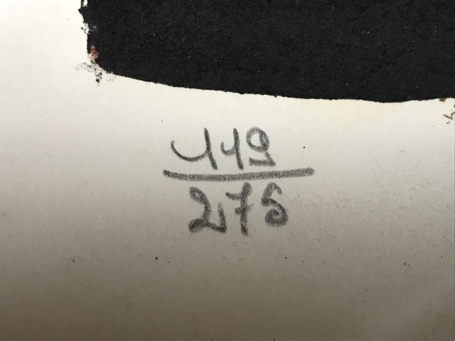 JUST ADDED - Mid-Century Limited Edition Lithograph By Yves Ganne Hand Signed 149 Of 275 26' X 20' [Photo 4]